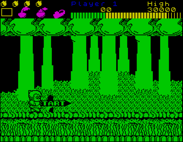 Wonder Boy - ZX Spectrum game screenshot (1987) by Activision